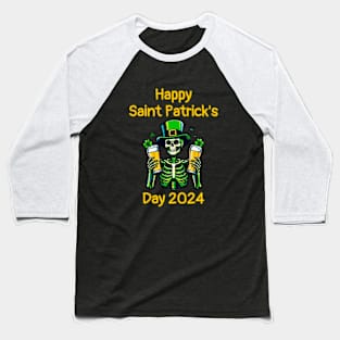 St Patricks Day 2024. Irish Skull Men Baseball T-Shirt